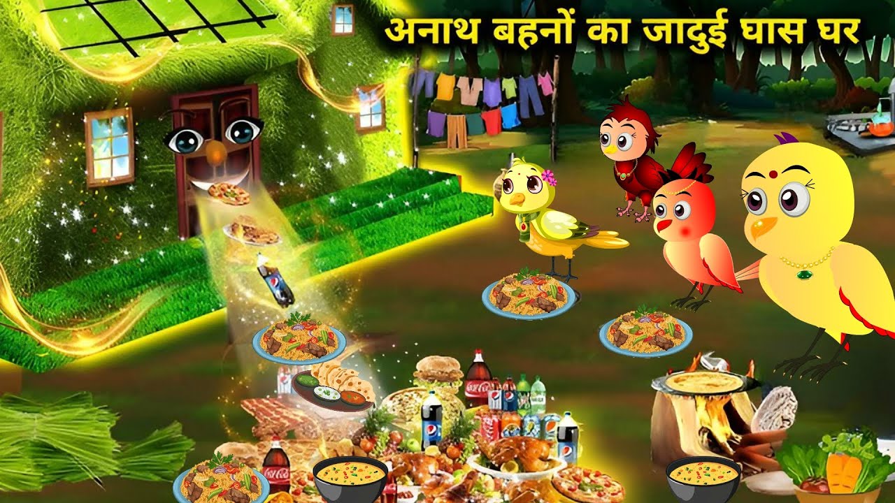 कार्टून । Jungle me Barf Barish ki kahani | Tuntuni Chidiya wala |Hindi| birds stories tv