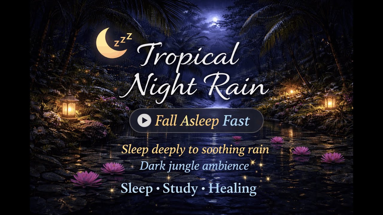 Turn Off Your Thoughts Tonight — Summer Night Rain for Deep Sleep | Sleep • Study • Healing