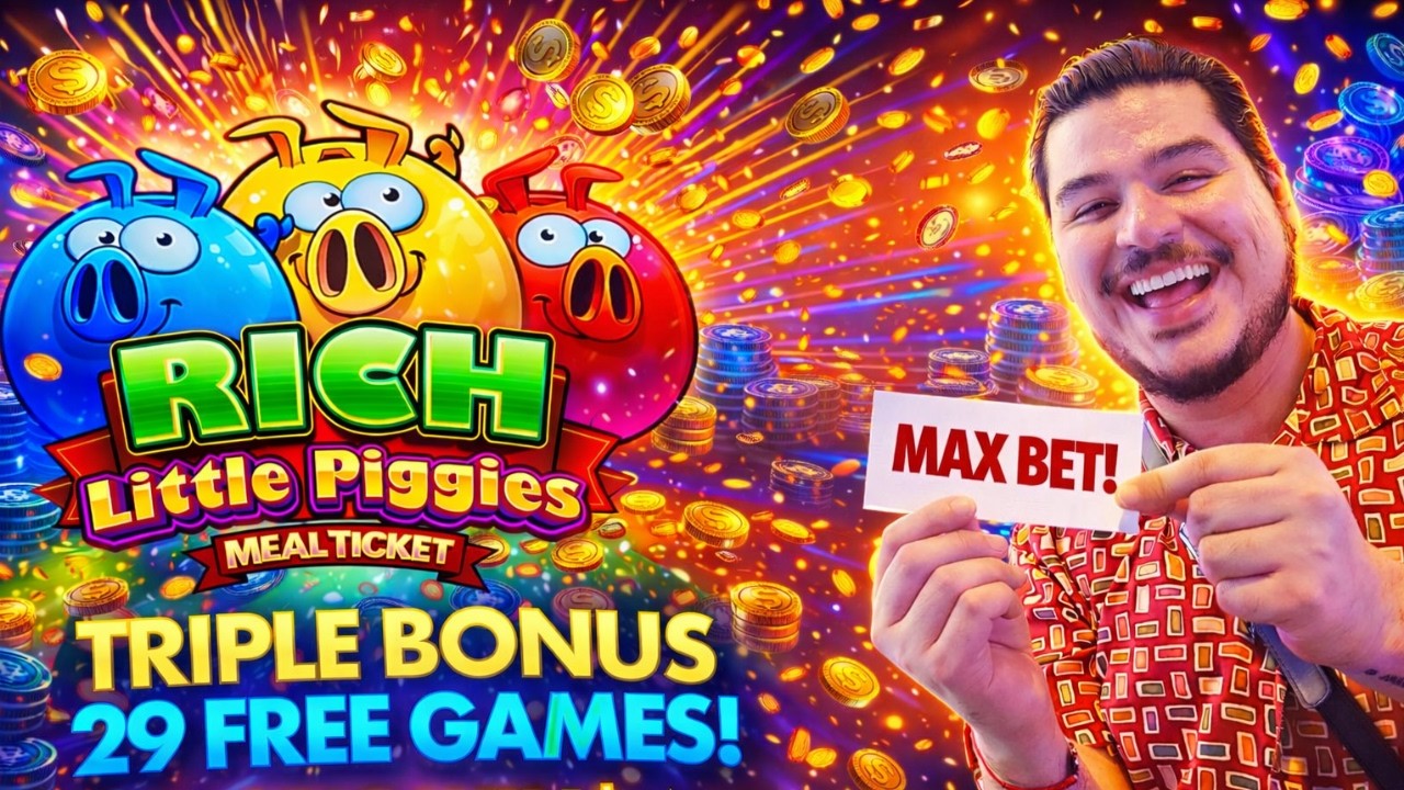 ¡$100 → MÁS DE $1000! 😱 TRIPLE BONUS DOS VECES en MAX BET, jugando Rich Little Piggies 🐷💰