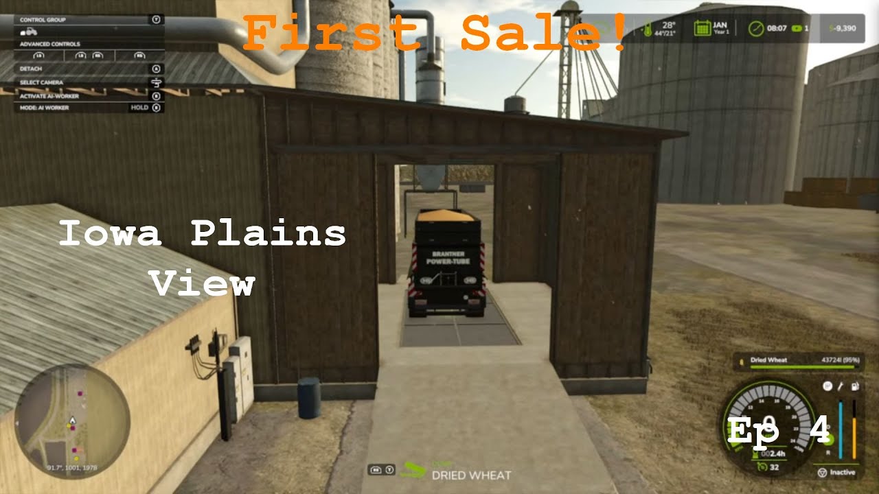 First Sale! - FS25 - Iowa Plains View - Ep 4