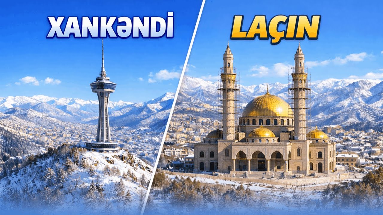 Xankəndində Teleqüllə, Laçında isə Məscidin inşası. Şuşa.