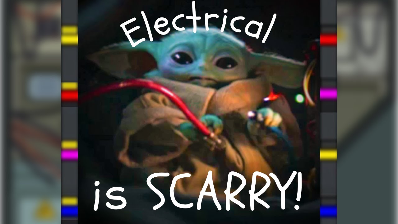 Baby Yoda Fixes Wires In Electrical