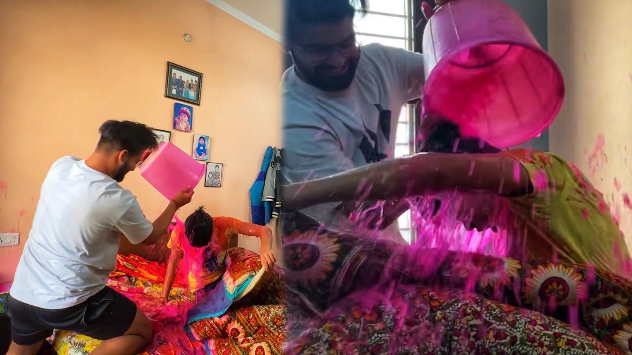 Om Ke Uppar RANG WALA PANI DAAL Diya 😱 Sote hue !! Shocking Reaction ‼️