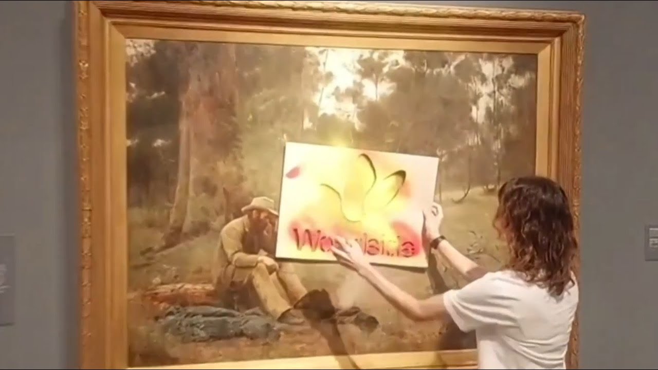 ‘Hippie activists’ vandalise another artwork in museum