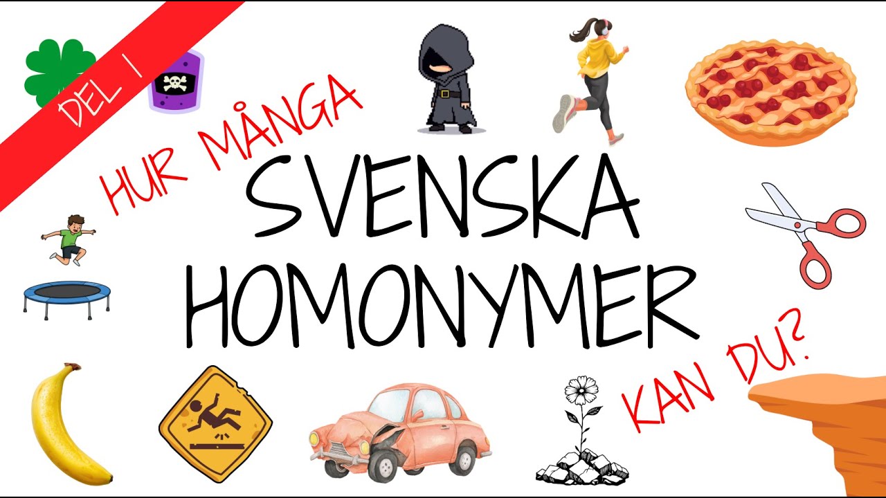 Hur många svenska homonymer kan du? Testa dig själv! Del 1