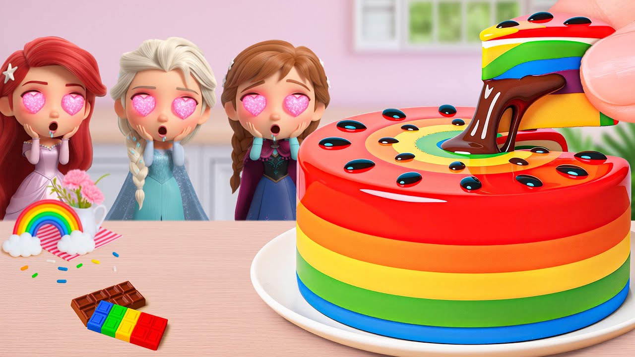 Miniature Rainbow Cake Recipe 🌈 Delicious Colorful Tiny Rainbow Cake Decorating Ideas 💖 Yummy Teeny