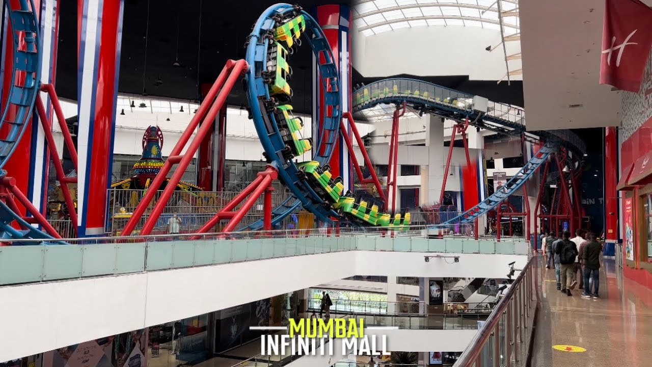 Infiniti Mall Tour in 4K | Mumbai's Mall with Massive Rollercoaster Ride in it