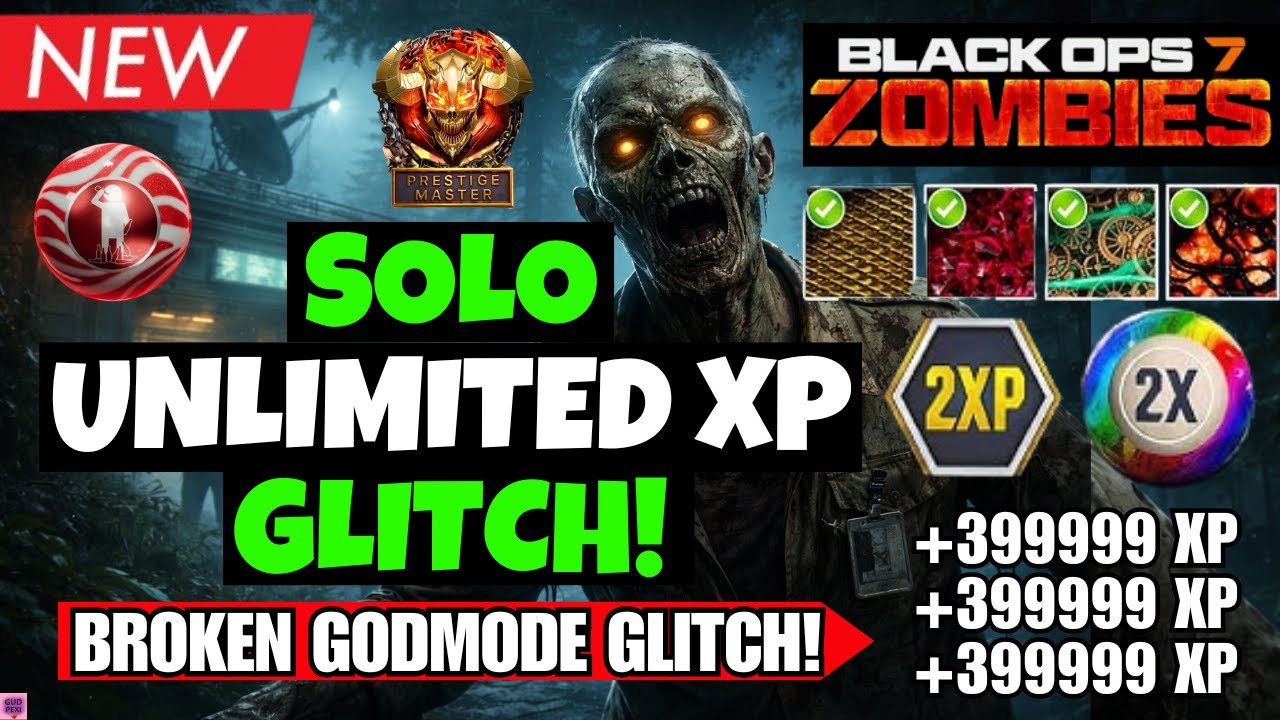 NEW BO7 SOLO UNLIMITED XP GLITCH! AFK GODMODE BROKEN XP FARM FAST LEVEL 1000 | BO7 ZOMBIES GLITCH
