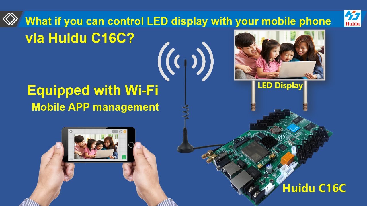 What If You Can Control LED Display with Your Mobile Phone via Huidu C16C Controller?