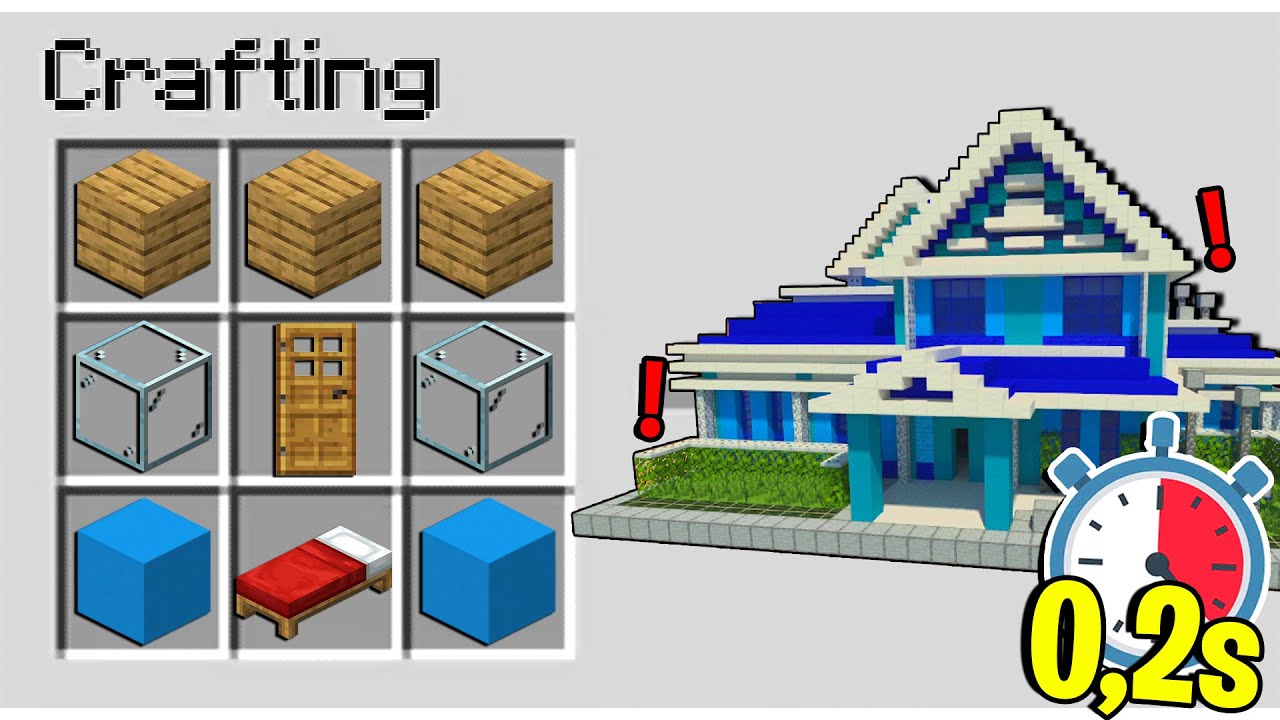 HO COSTRUITO UNA CASA IN 0,2 SECONDI SU MINECRAFT - ITA