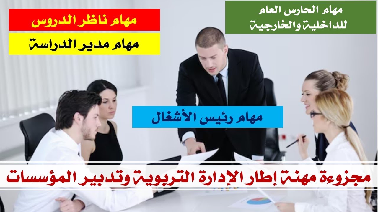 مهام الحارس العام للداخلية والحرس العام للخارجية2023/ ومهام ناظر المؤسسة ومدير الدراسة ورئيس الأشغال