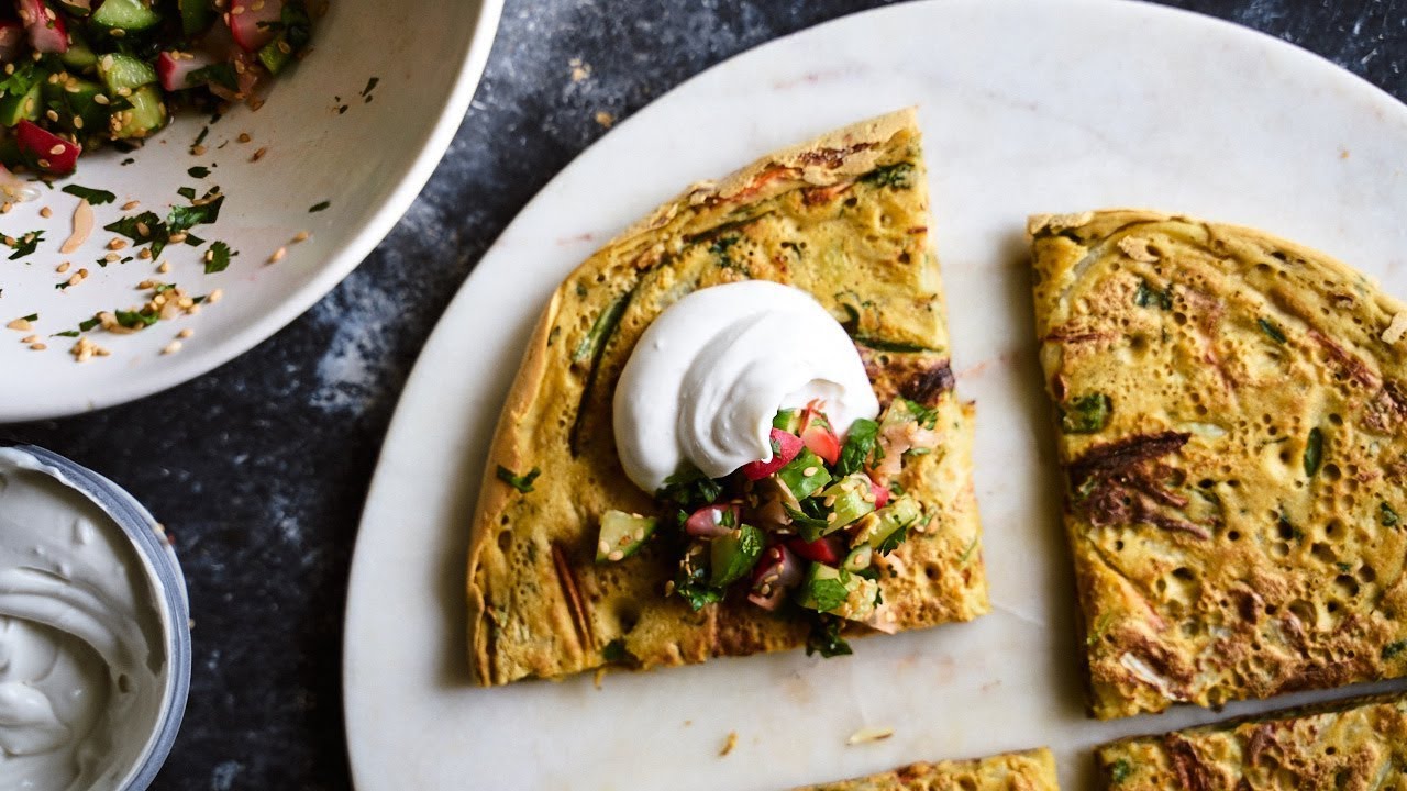 VEGAN OKONOMIYAKI VEGETABLE PANCAKE | Good Eatings