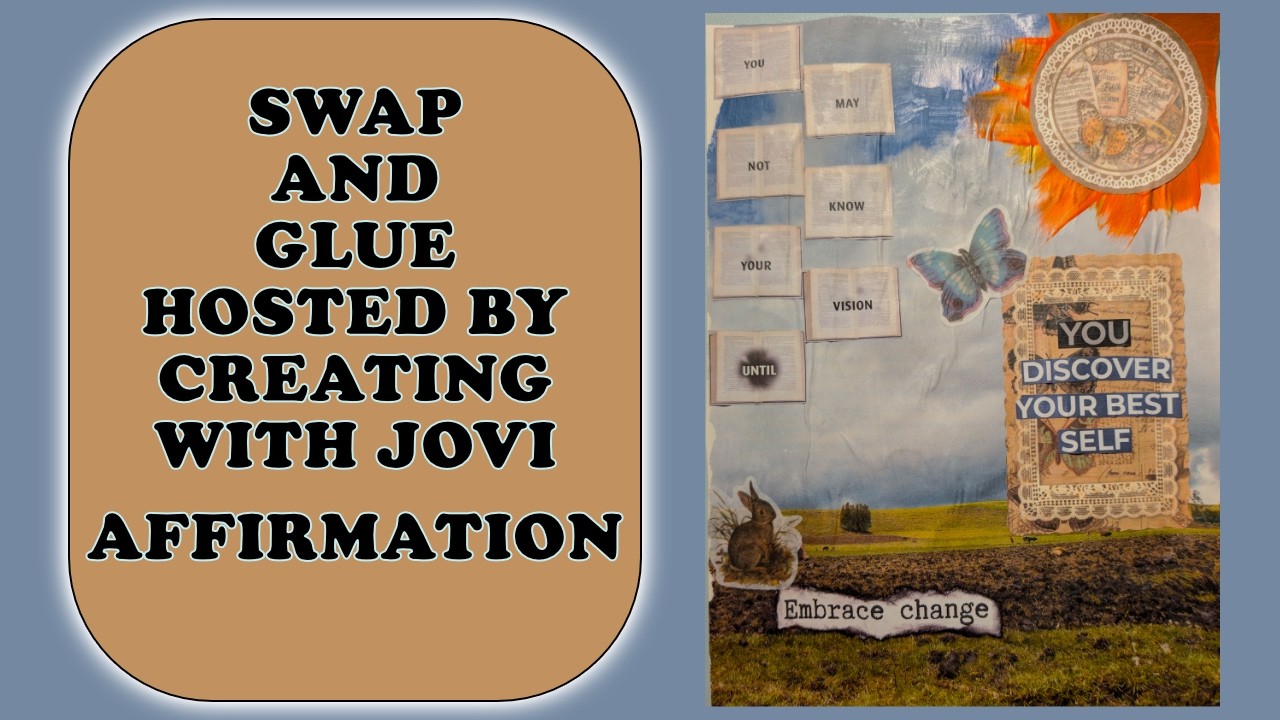 Swap and Glue Hosted by @CreatingwithJovi Swap Partner Ginger Swifty Gingerella Niva #swapandglue