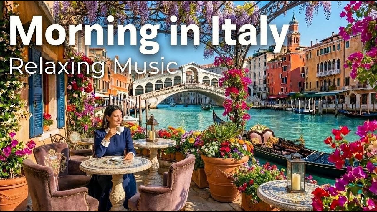 Italian Morning Music 🌊 Dreamy Mediterranean Coastal Atmosphere for Serene Relaxation