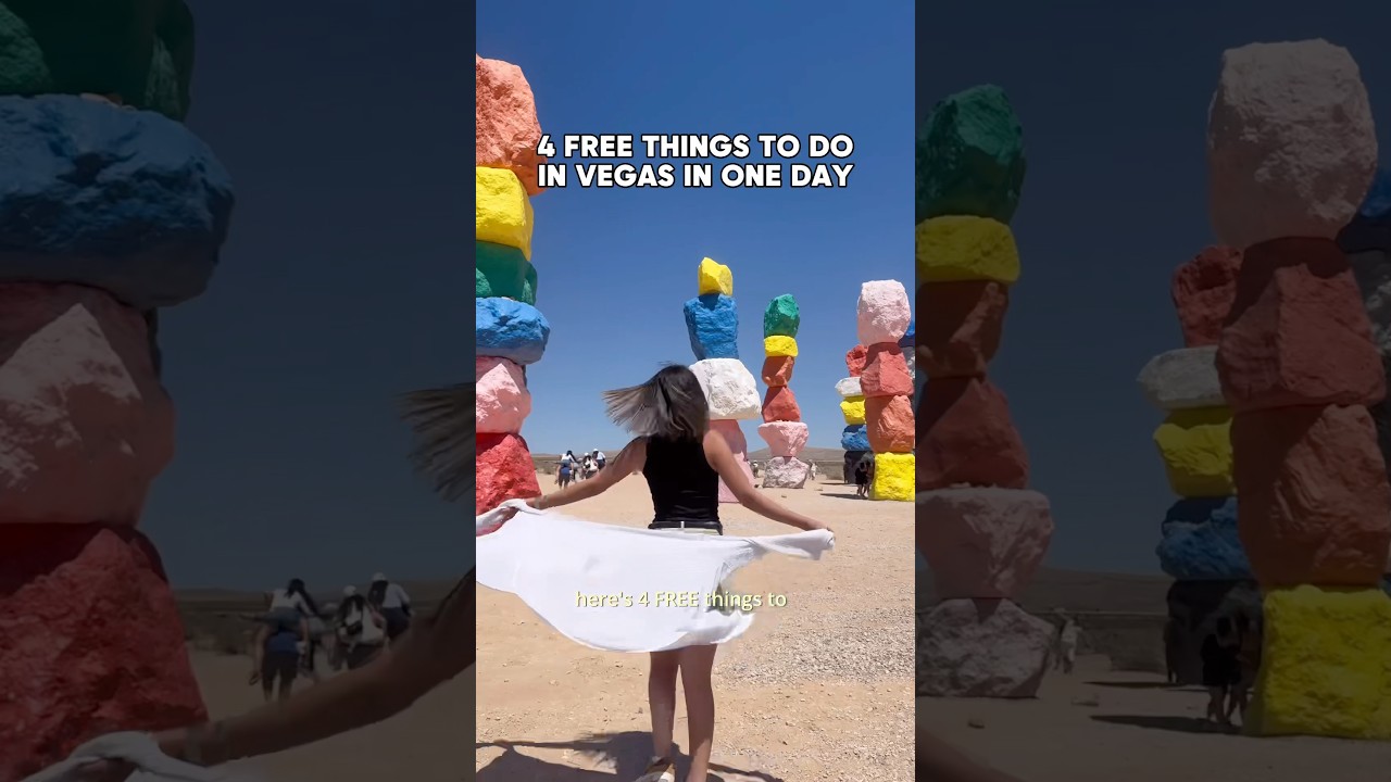 4 FREE things to do when in Vegas in ONE day #lasvegas #hooverdam #sevenmagicmountains #lakemead