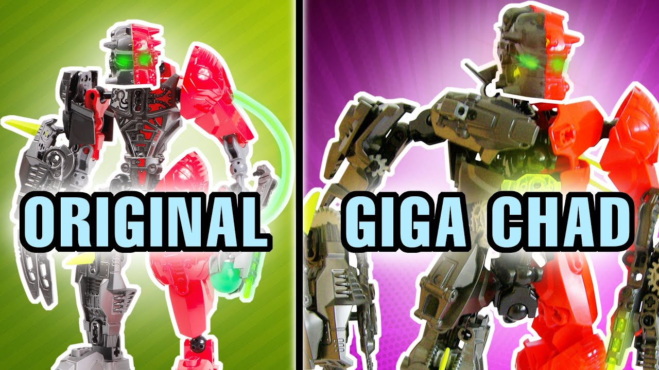 Как использовать детали LEGO из SPLITFACE в самодельных конструкторах Bionicle
