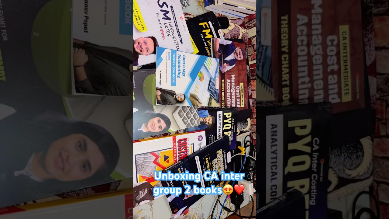 Unboxing CA inter group 2 books 📚 ❤️😍 from ultimateca #books #unboxing #caintergroup2 #caaspirat