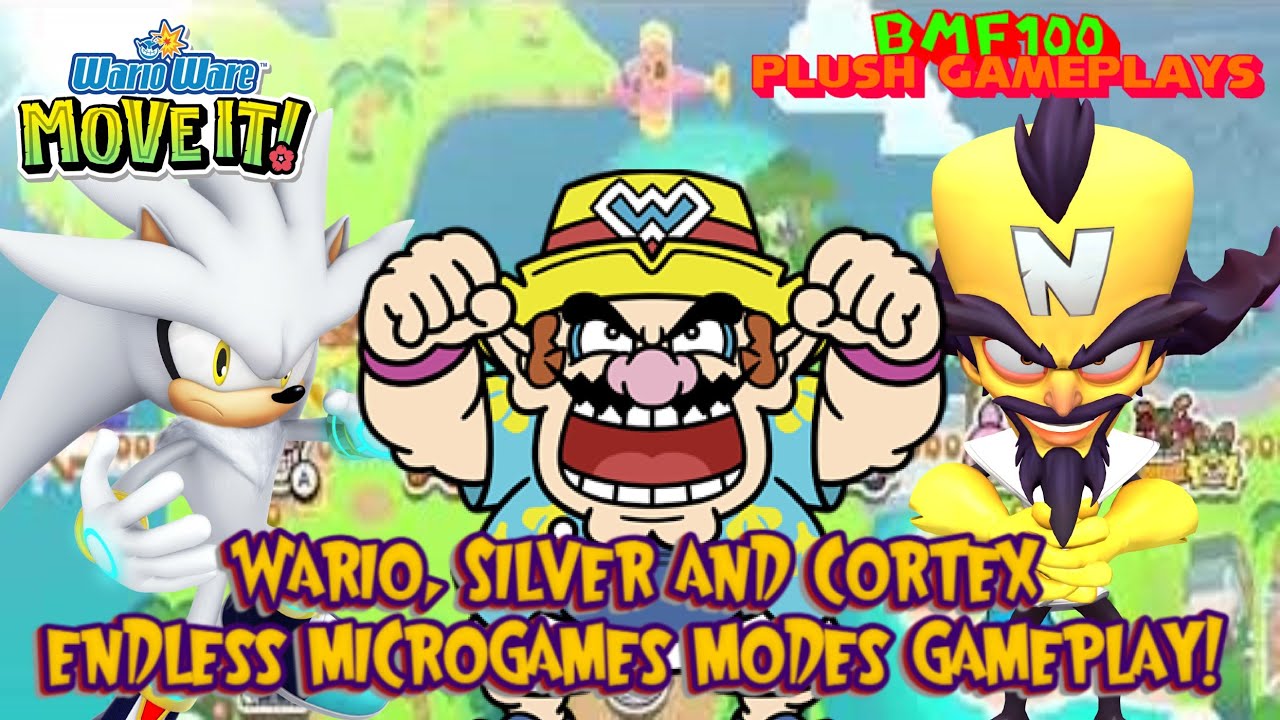 BMF100 Plush Gameplays: Wario, Silver & Dr. Neo Cortex WarioWare: Move It Single Player Gameplay!