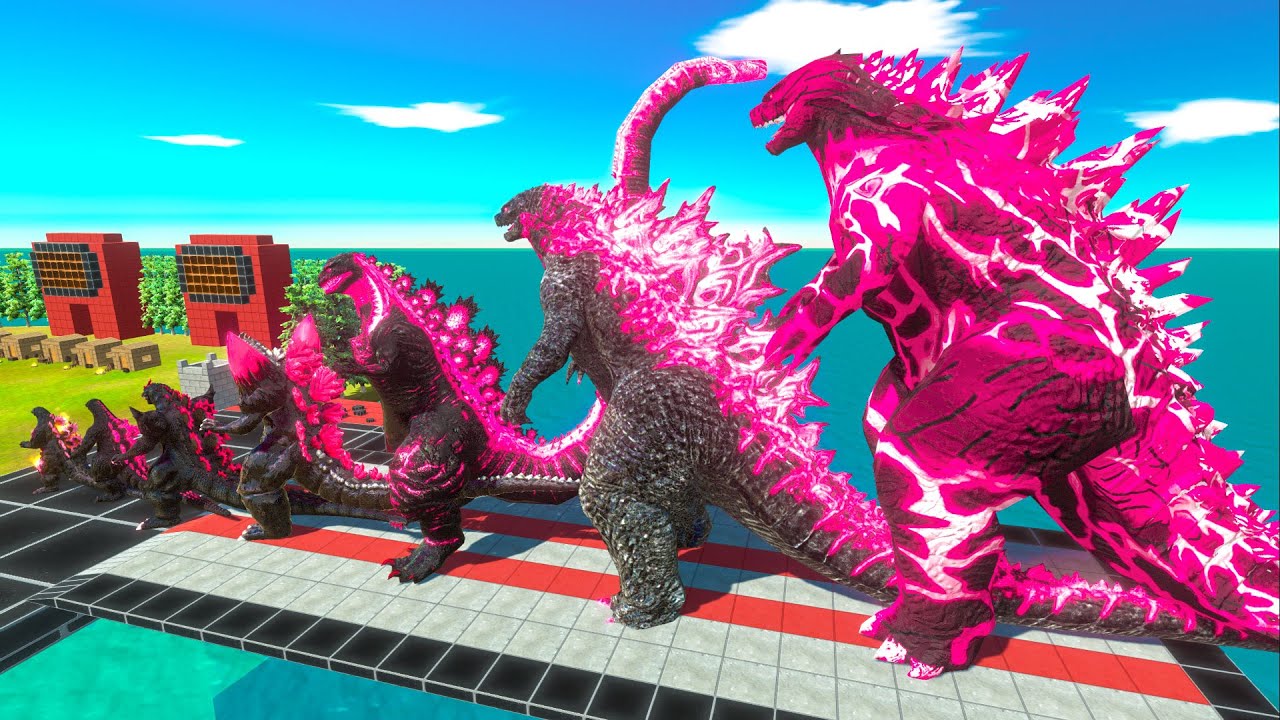 EVOLUTION of GODZILLA Supercharged New Empire Size Comparison VS Team GODZILLA 2014 Ice Frostbite