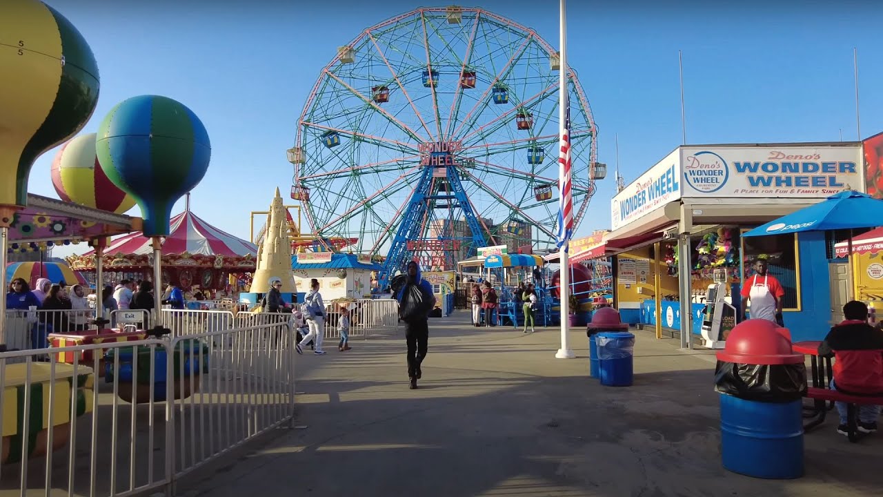 Luna Park in Coney Island New York is back! | Sunset Walking NYC 4k Video