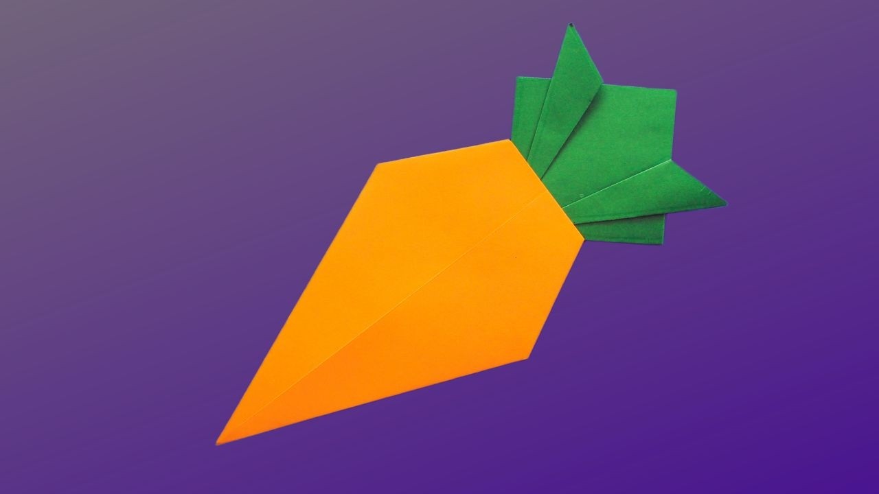 Zanahoria de papel fácil, tutorial de origami #origami #zanahoria