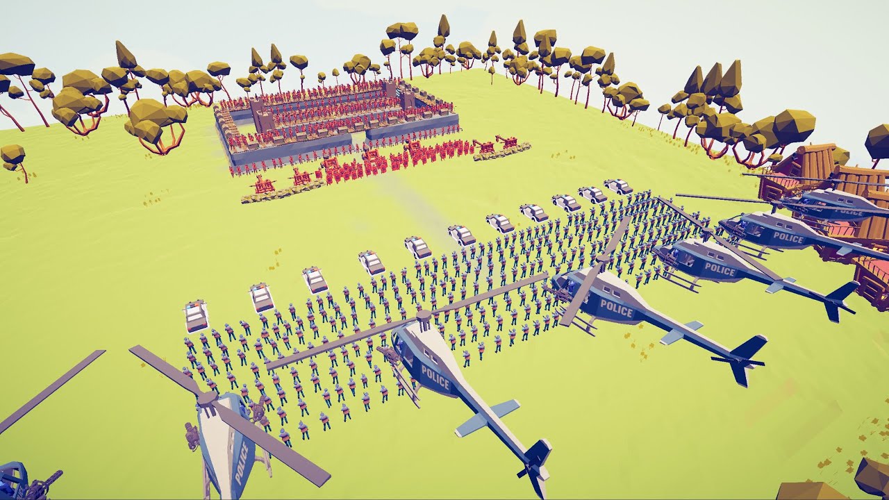 CAN 150x MODERN POLICE KILL ANCIENT KING? - Totally Accurate Battle Simulator TABS