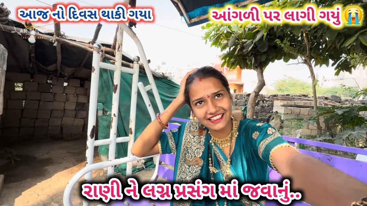 રાણી ને લગ્ન પ્રસંગ માં જવાનું | આંગળી પર લાગી ગયુ | Daily Vlog | Arlife35 