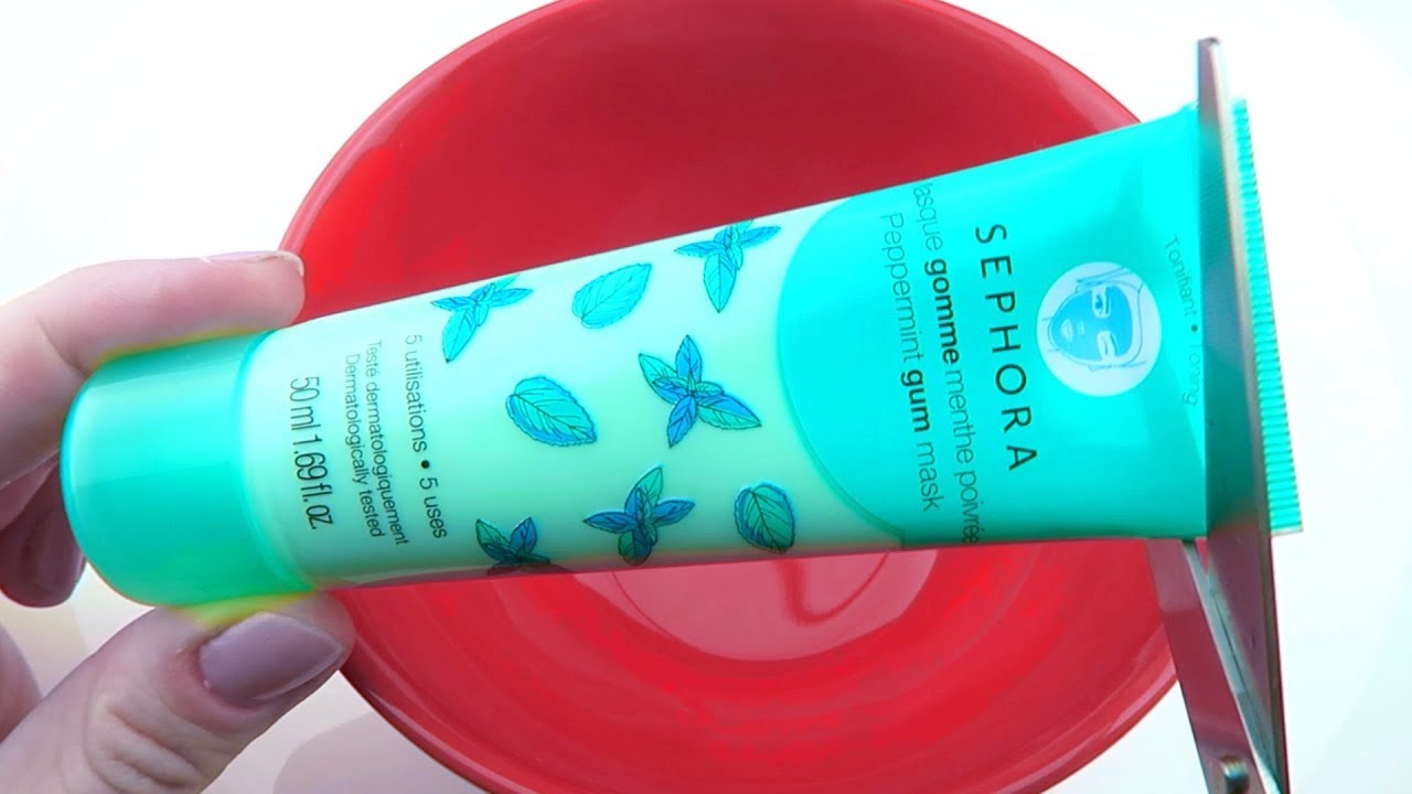 Will it Slime?Testing Peppermint GUM Sephora Face Mask! Slime DIY