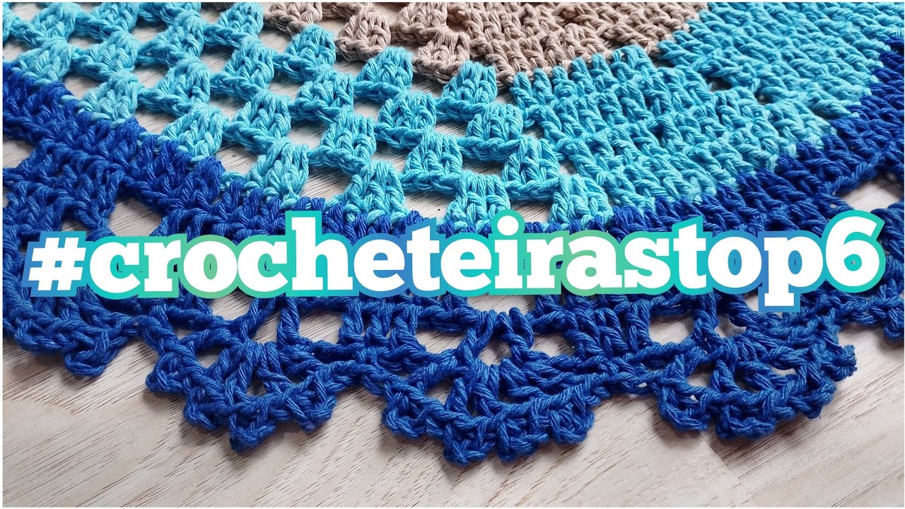 Fiz um tapete lindo #crocheteirastop6 