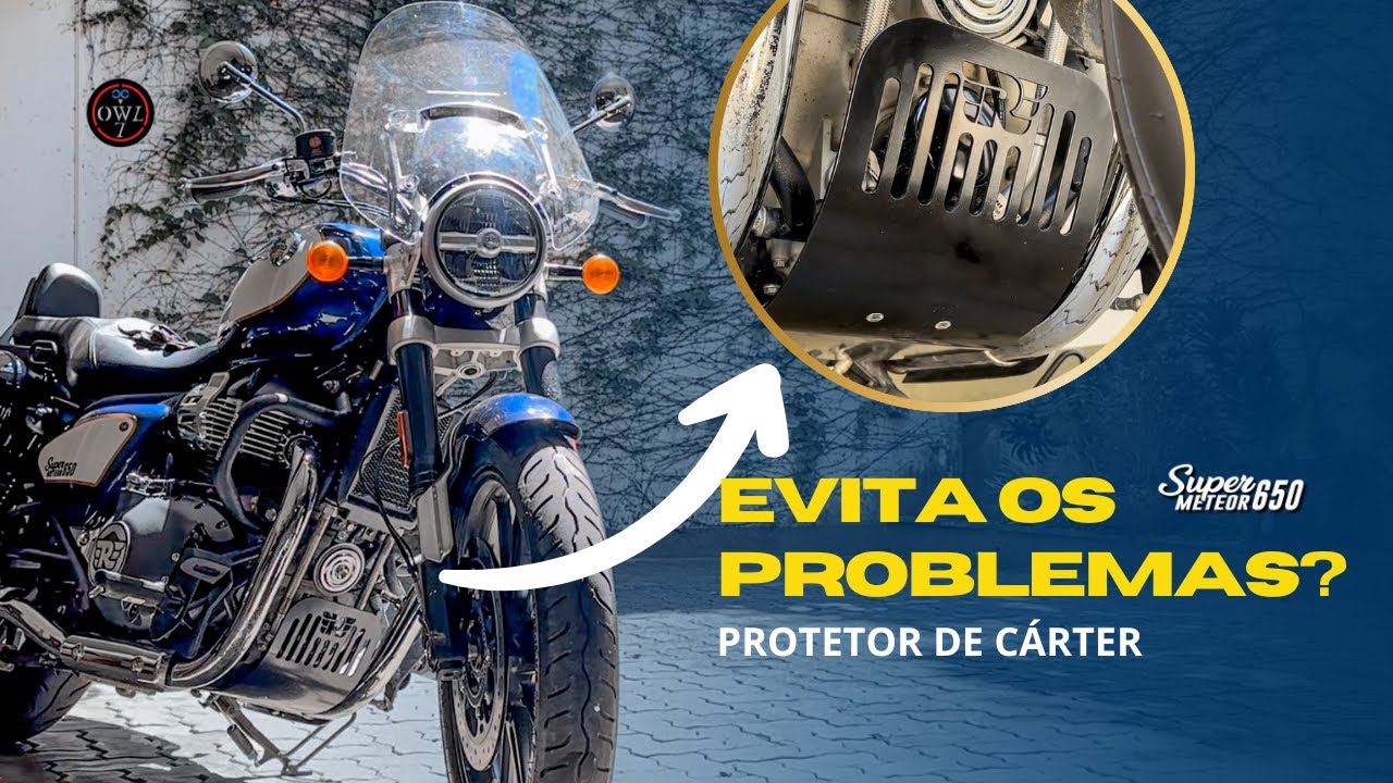 BAIXA DEMAIS? PROTETOR DE CÁRTER PARA SUPER METEOR 650 #supermeteor650 #royalenfieldbrasil