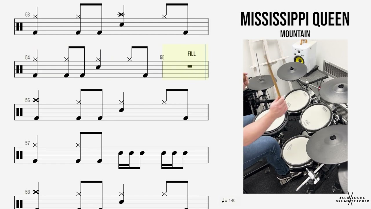 How to Play 🥁   Mississippi Queen   Mountain