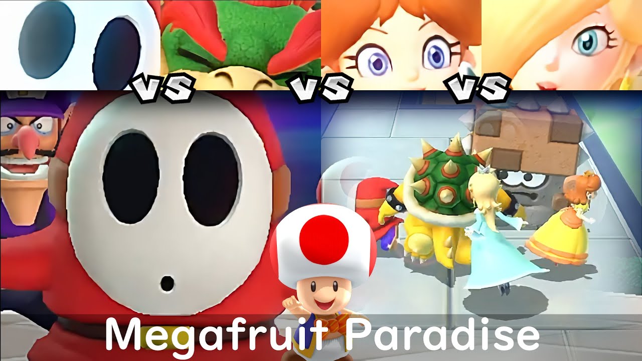 Super Mario Party Shy Guy vs Bowser vs Rosalina vs Daisy 