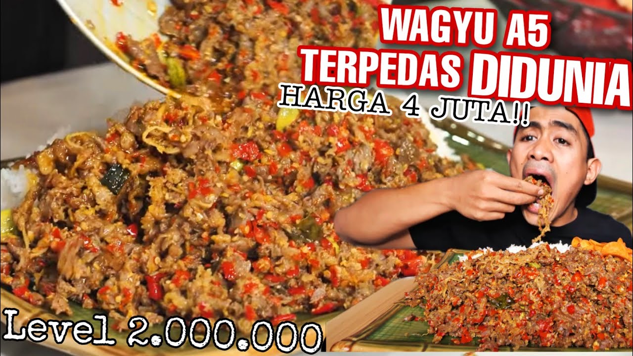 MUKBANG 1 KG WAGYU A5 harga 4 juta , PAKE CABE CAROLINA REAPER DAN GHOST PEPPER + NASI !!