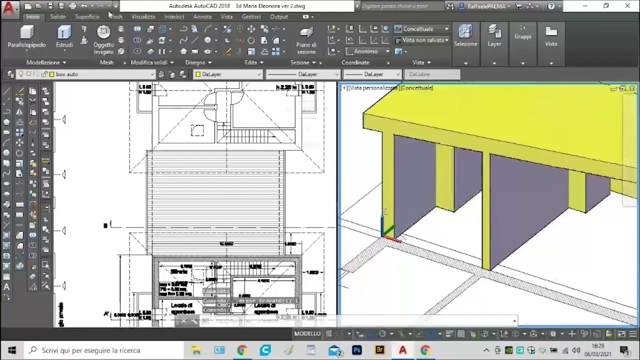 R2  -  Modellazione per una renderizzazione con ambiente esterno -  parte 2/11