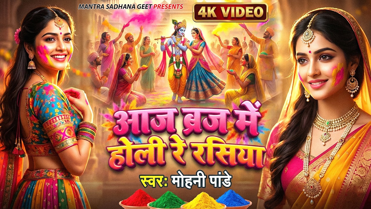 Aaj Braj Mai Holi Re Rasiya | Krishna Bhajan | आज ब्रज में होली रे रसिया | Braj ki Holi | Vrindavan.