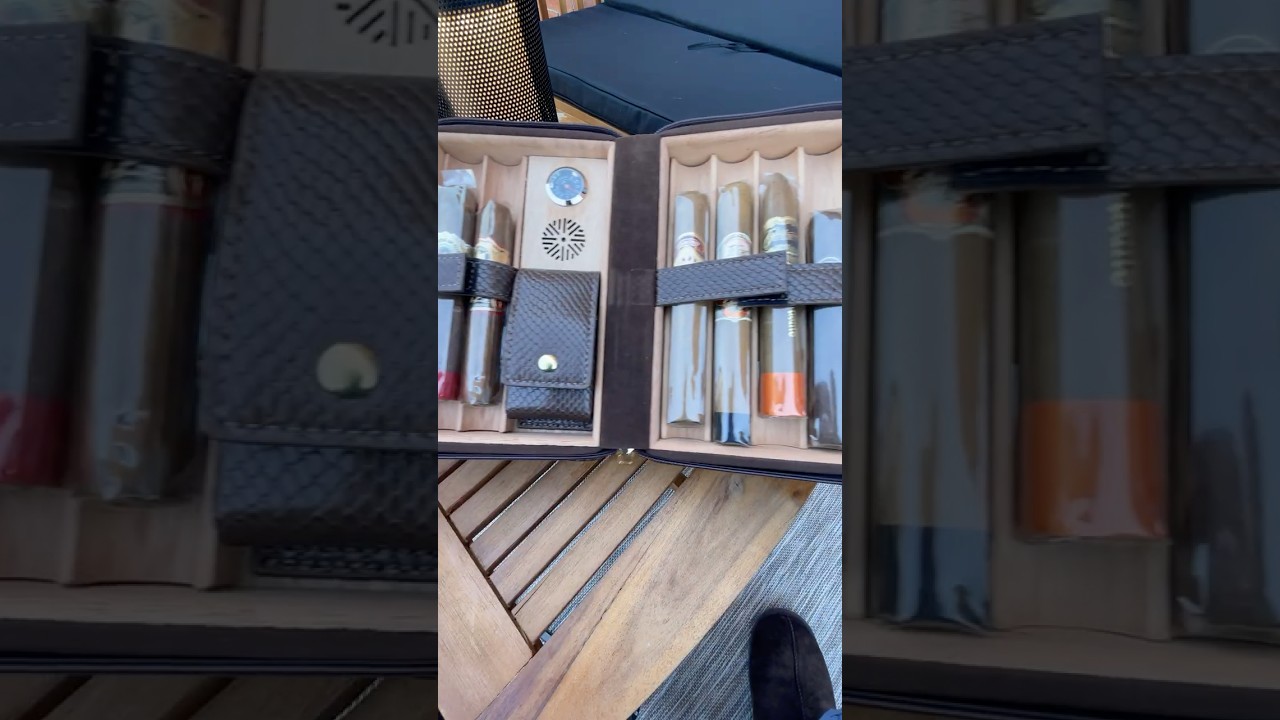 🏝️☀️ BRAND NEW Luxury Cigar Travel Humidor UNBOXING 🔥💯 #asmr #unboxing