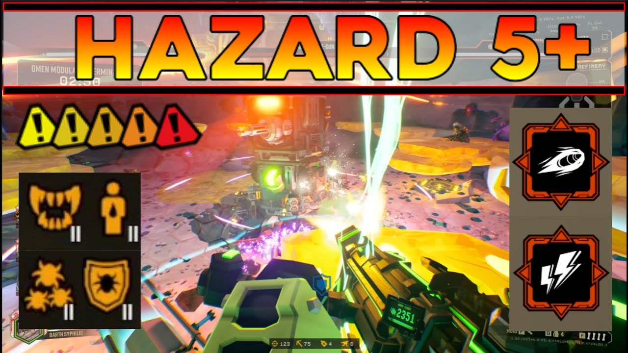 Hazard 5+ All Refinery + Omen | Bullet Hell + Electro Minelets | Deep Rock Galactic