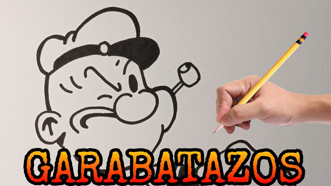 Dibujando a POPEYE 💪🏼🔥 | Proceso Completo En Tinta Paso A Paso ✏️ GARABATAZOS 