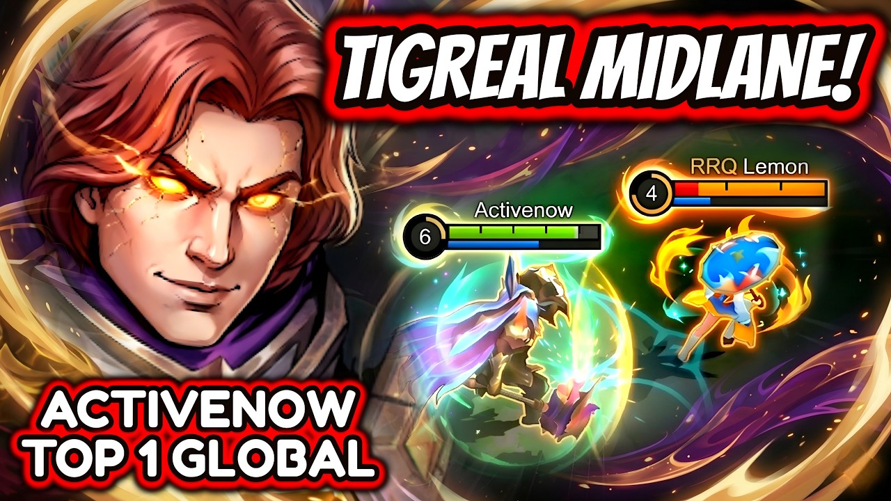 ¡PARTIDA IMPOSIBLE CON TIGREAL MIDLANE! TIGREAL TOP 1 GLOBAL 82% WINRATE! | MOBILE LEGENDS