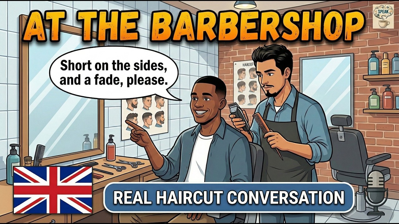 At the Barbershop/Hair Salon | How to Get the Haircut You Want - Real English Conversation