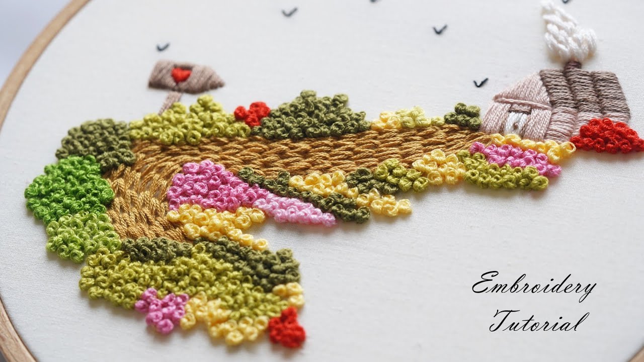 Road of love, new embroidery tutorial for Valentine's day :) PDF Pattern is available on store!