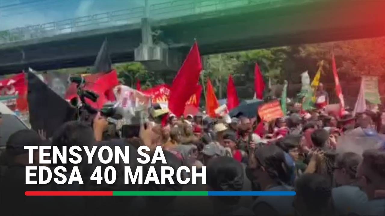 Tensyon sumiklab sa EDSA 40 march | ABS-CBN News