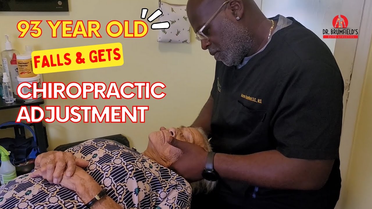 This 93-Year-Old Falls And Gets Relief From Chiropractic Adjustment!!