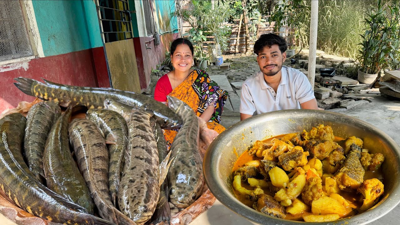 ফুলকপি দিয়ে পুকুরের জ্যান্ত লেঠা মাছের ঝোলটা সত্যি খেতে দারুন হয় | কম মশলায় স্বাদ অতুলনীয় 