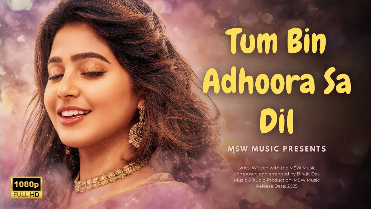 🎵 Tum Bin Adhoora Sa Dil | Bollywood Romantic Song 2025 | MSW Music Hindi Presents 🎵