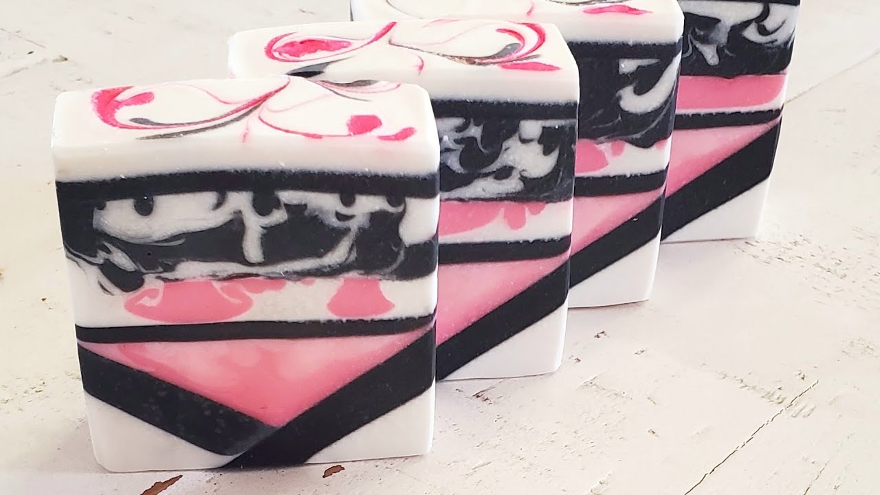 Soap Challenge Club December 2019 White, Black & Ombre Cold Process Soap