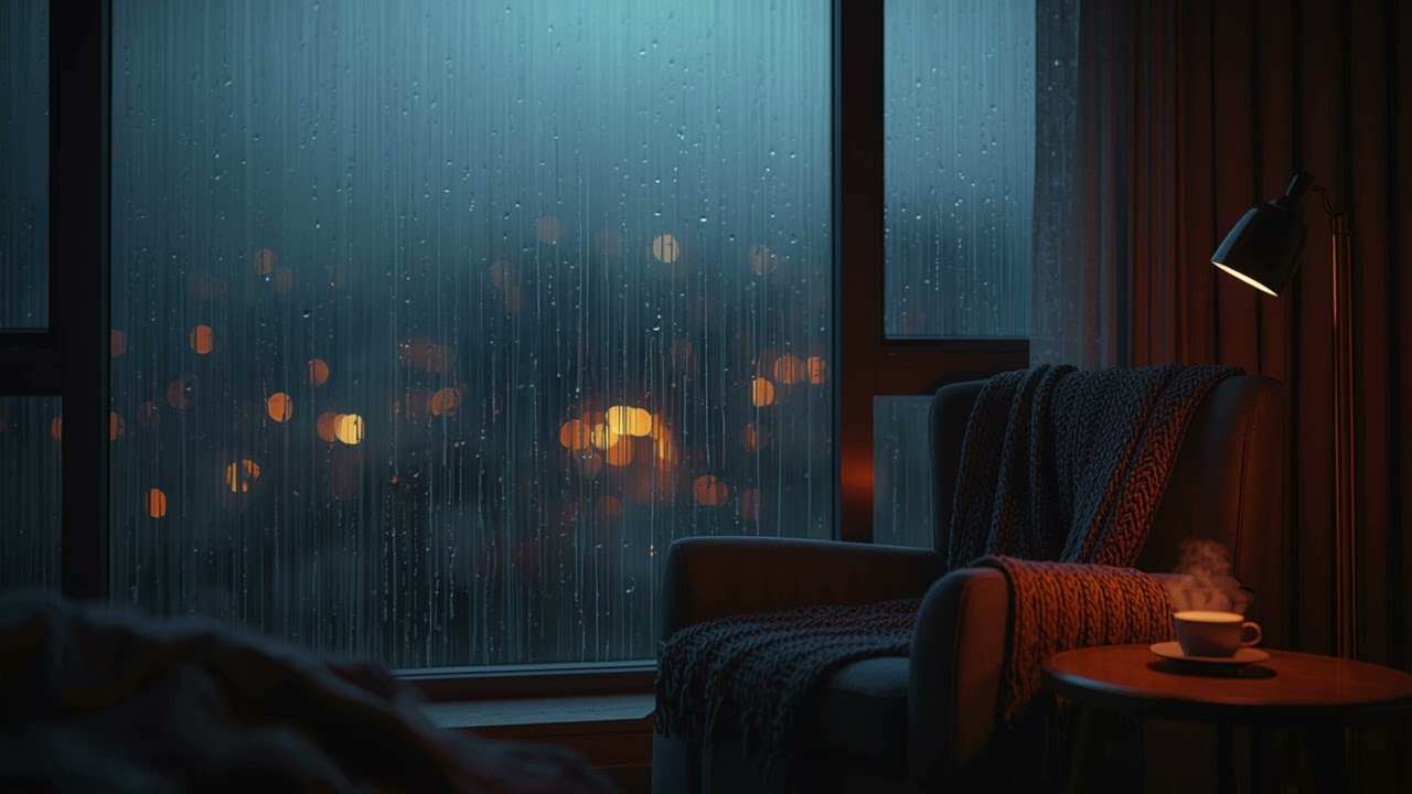 Soft Rainy Evening Piano 🌧️ Relaxing Ambient Music for Sleep, Study & Deep Focus
