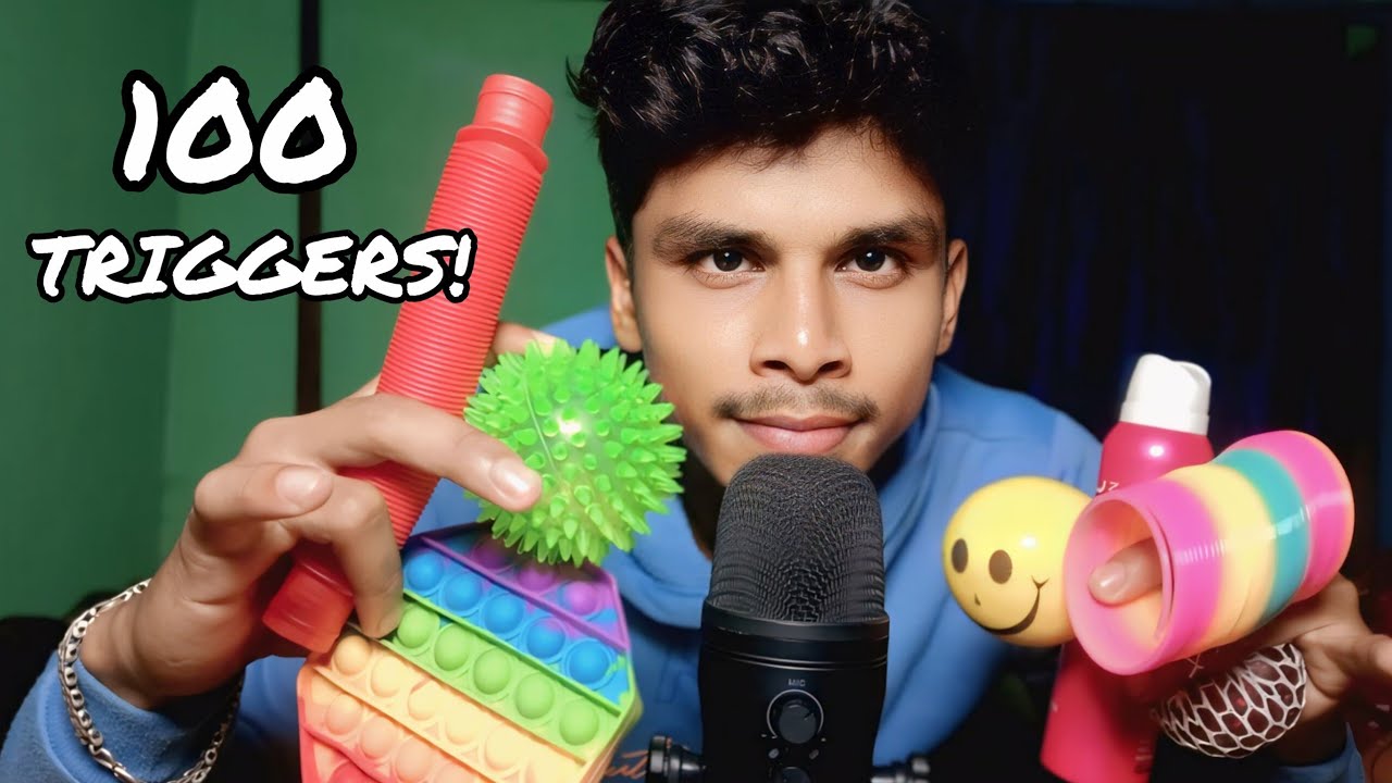 ASMR 100 Triggers in 11 Minutes 😴⚡ Ultimate Tingles Challenge.
