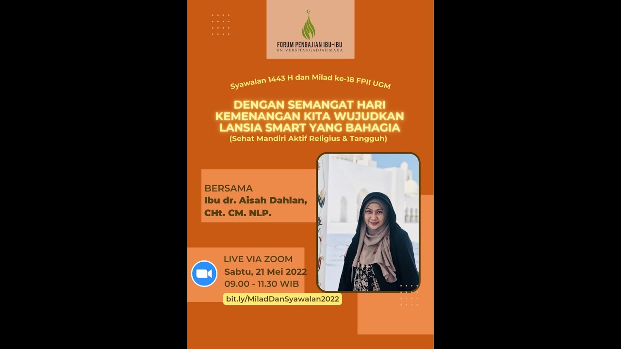 Lansia Smart dan Bahagia -  dr. AISAH DAHLAN, CHt., CM.NLP