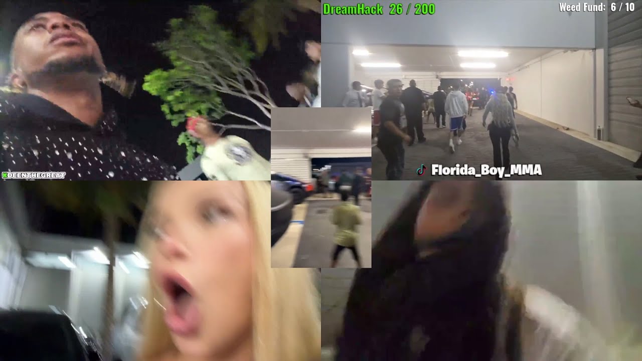 Antonio Brown Shooting Incident All Angles Synchronized - Adin Ross Boxing Event Chaos